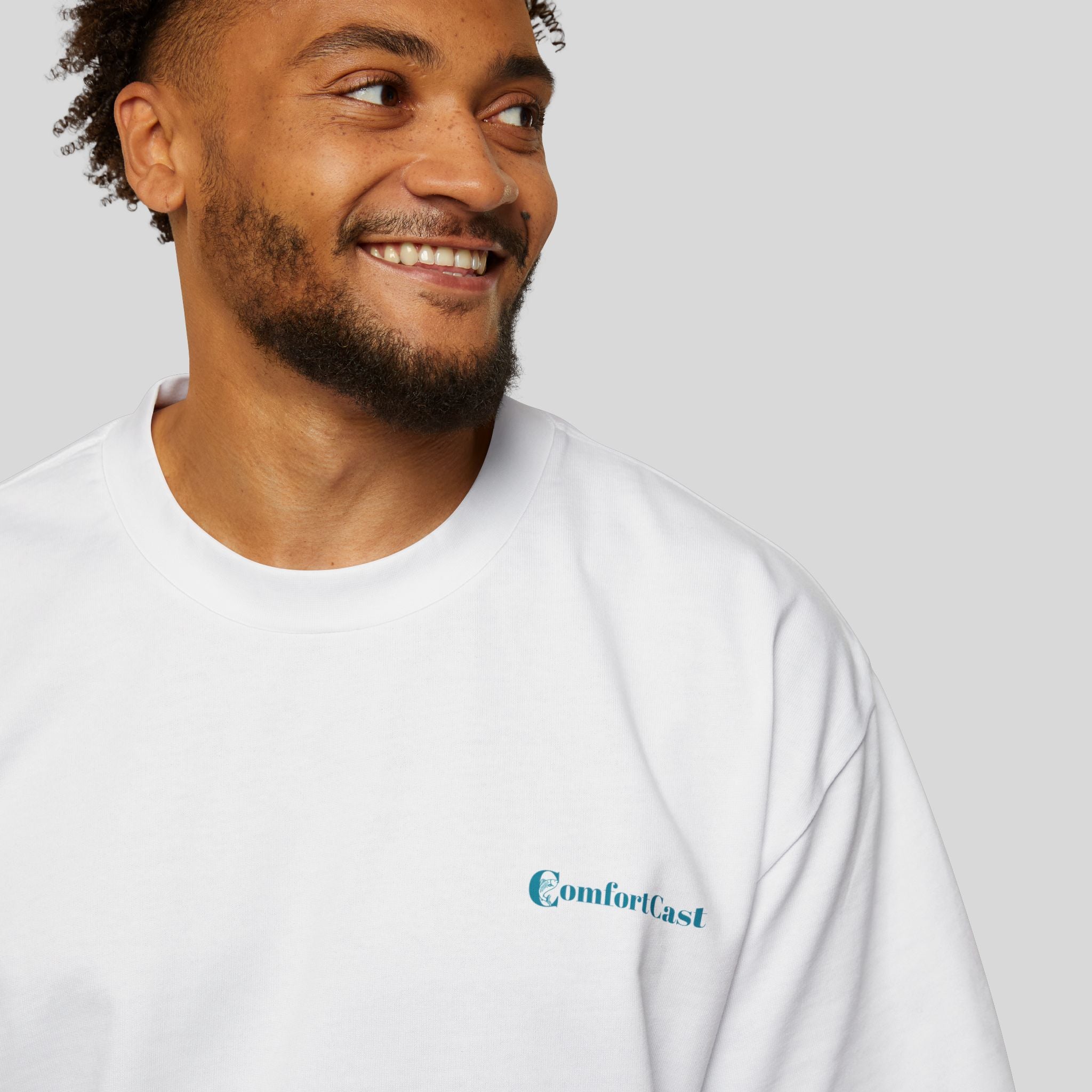Lone Angler Oversized Men's Graphic T-Shirt