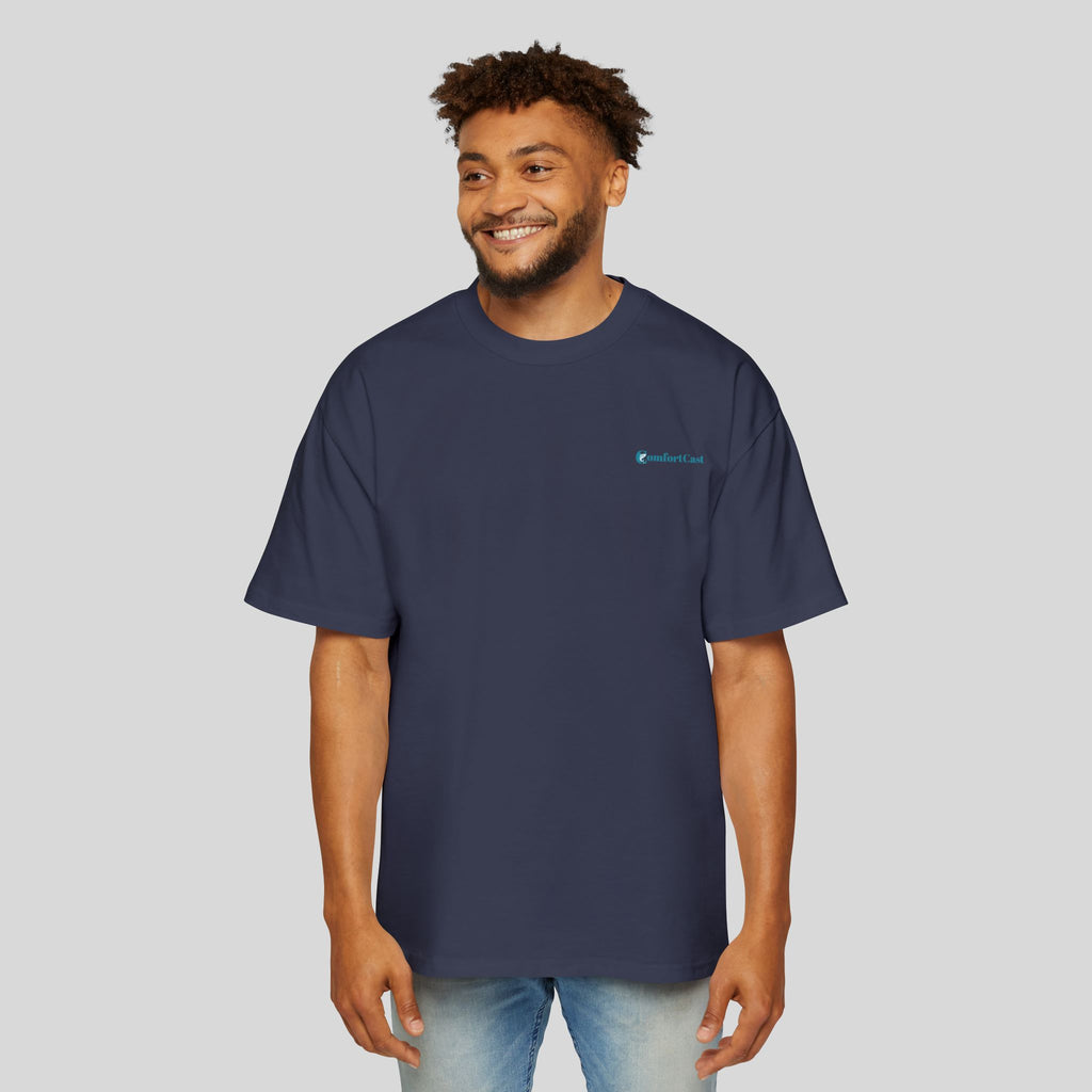 Lone Angler Oversized Men's Graphic T-Shirt