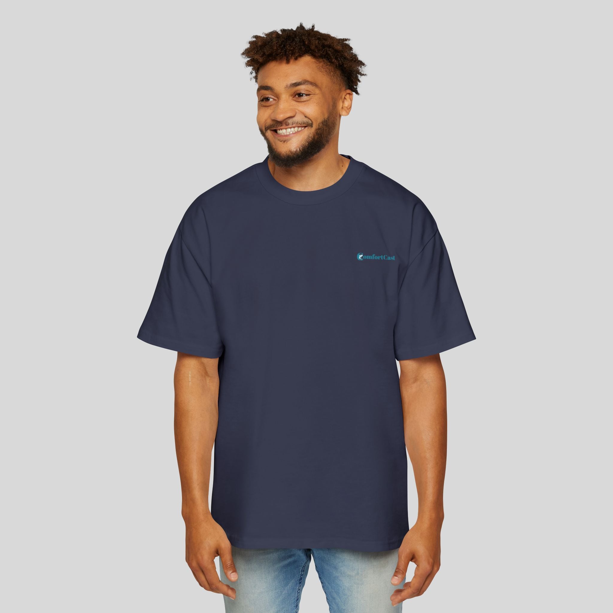 Lone Angler Oversized Men's Graphic T-Shirt