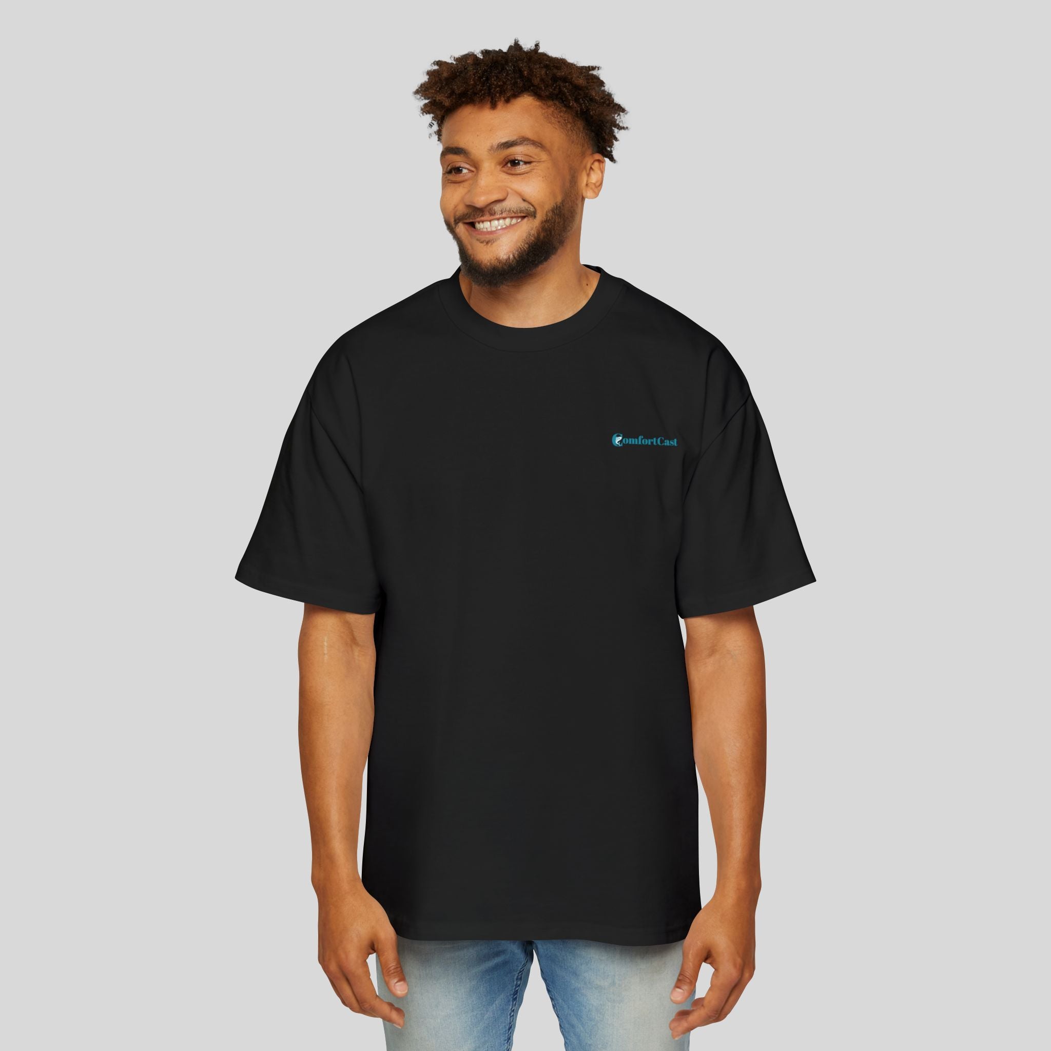 Lone Angler Oversized Men's Graphic T-Shirt