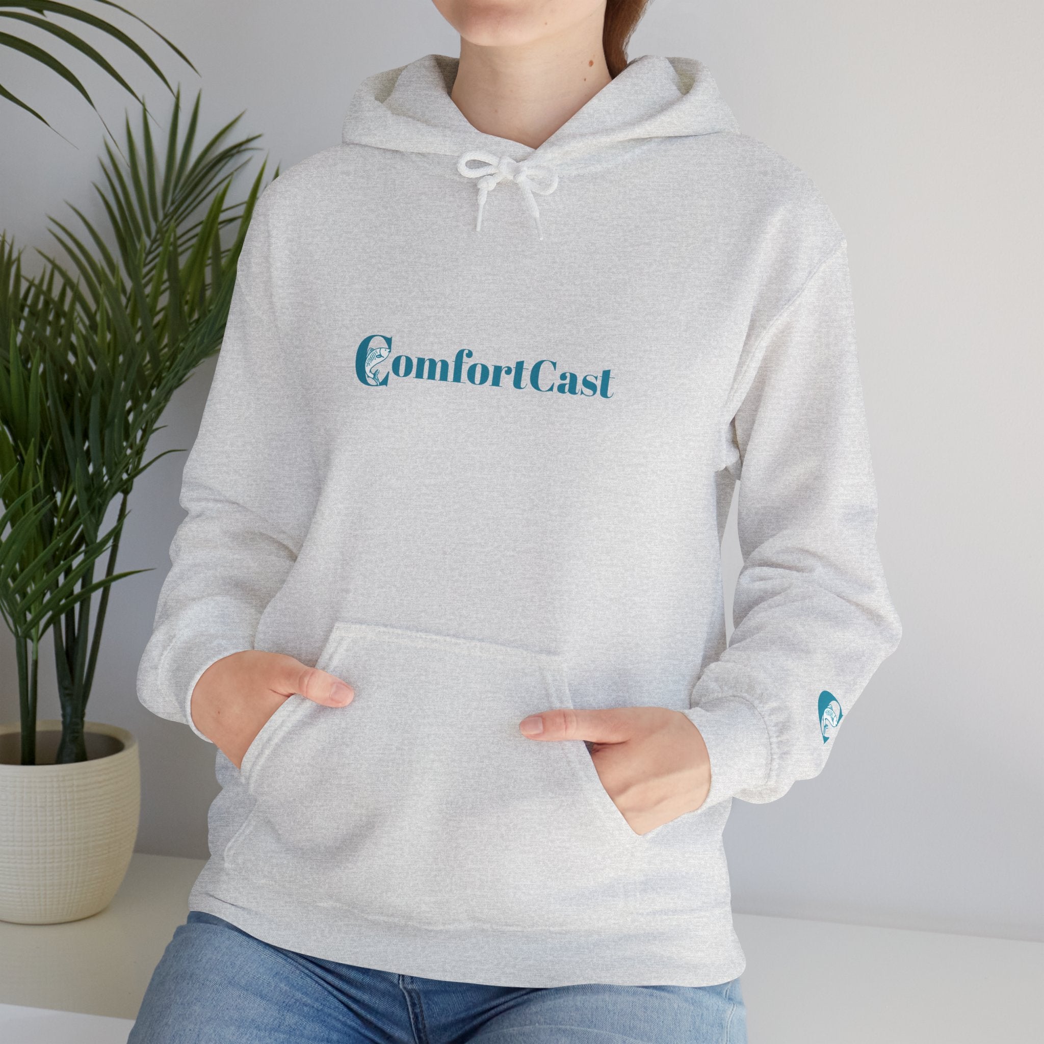 ComfortCast Logo Hoodie — Minimalist Unisex Hooded Sweatshirt