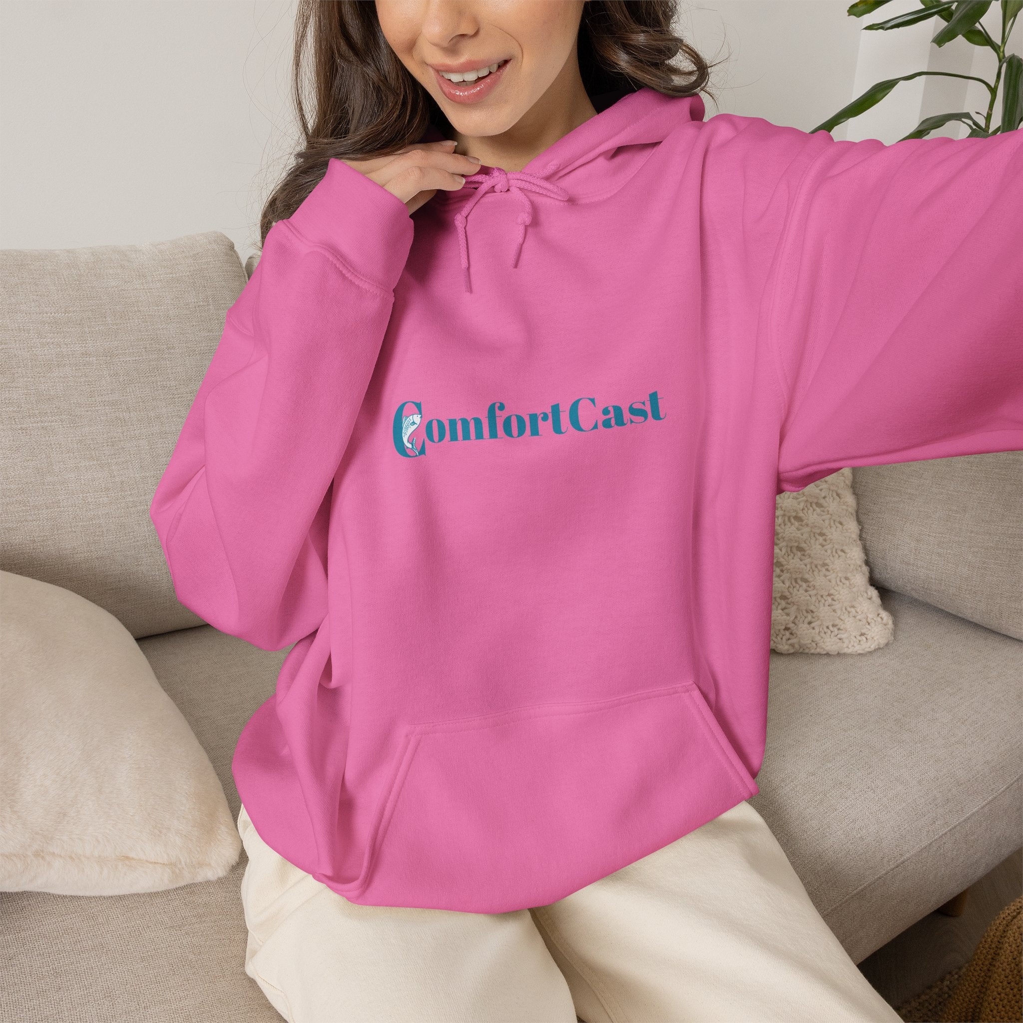 ComfortCast Logo Hoodie — Minimalist Unisex Hooded Sweatshirt