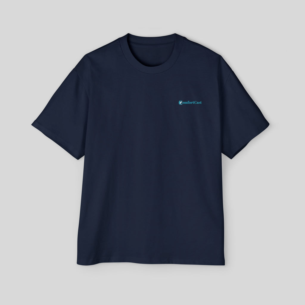 Lone Angler Oversized Men's Graphic T-Shirt