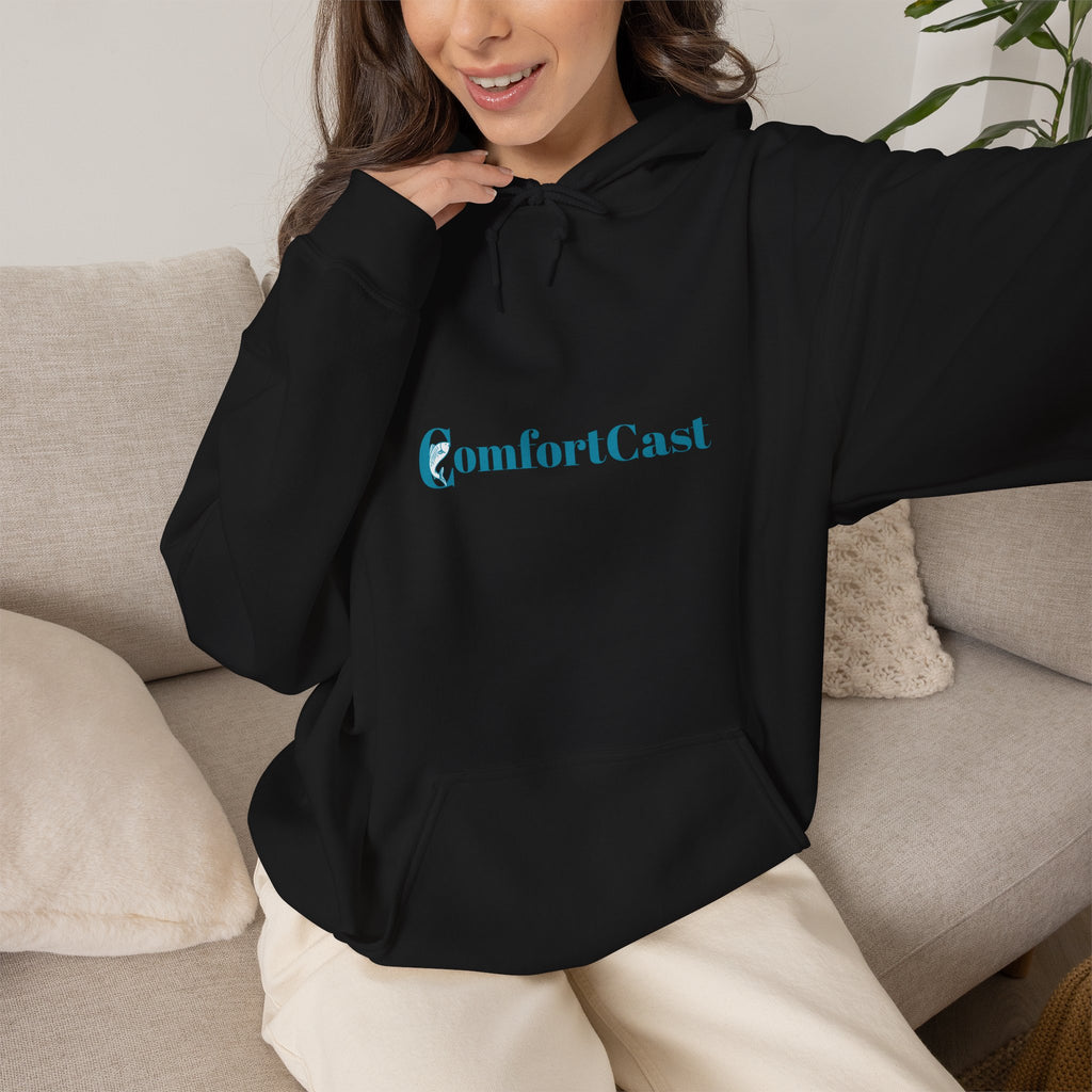 ComfortCast Logo Hoodie — Minimalist Unisex Hooded Sweatshirt