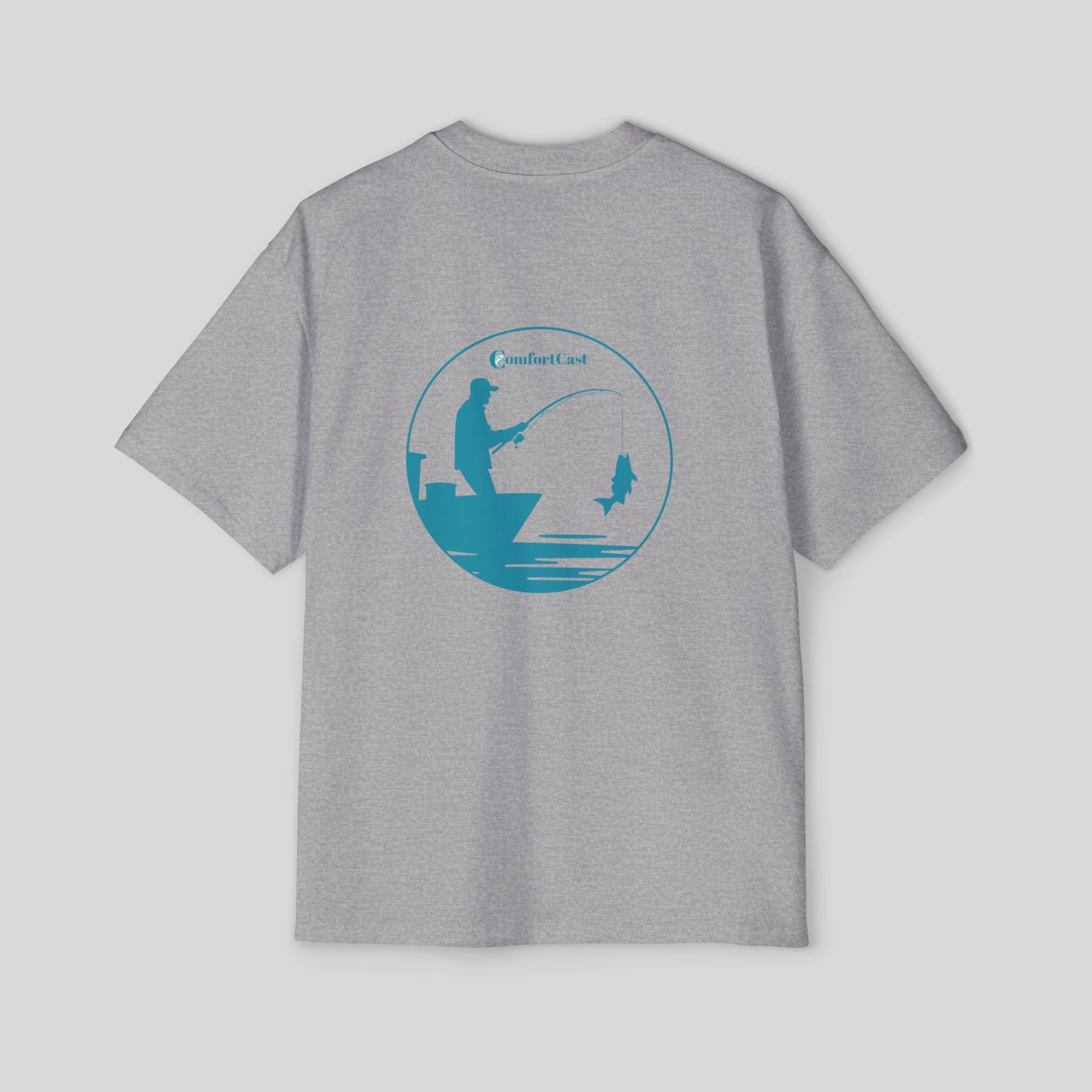 Lone Angler Oversized Men's Graphic T-Shirt