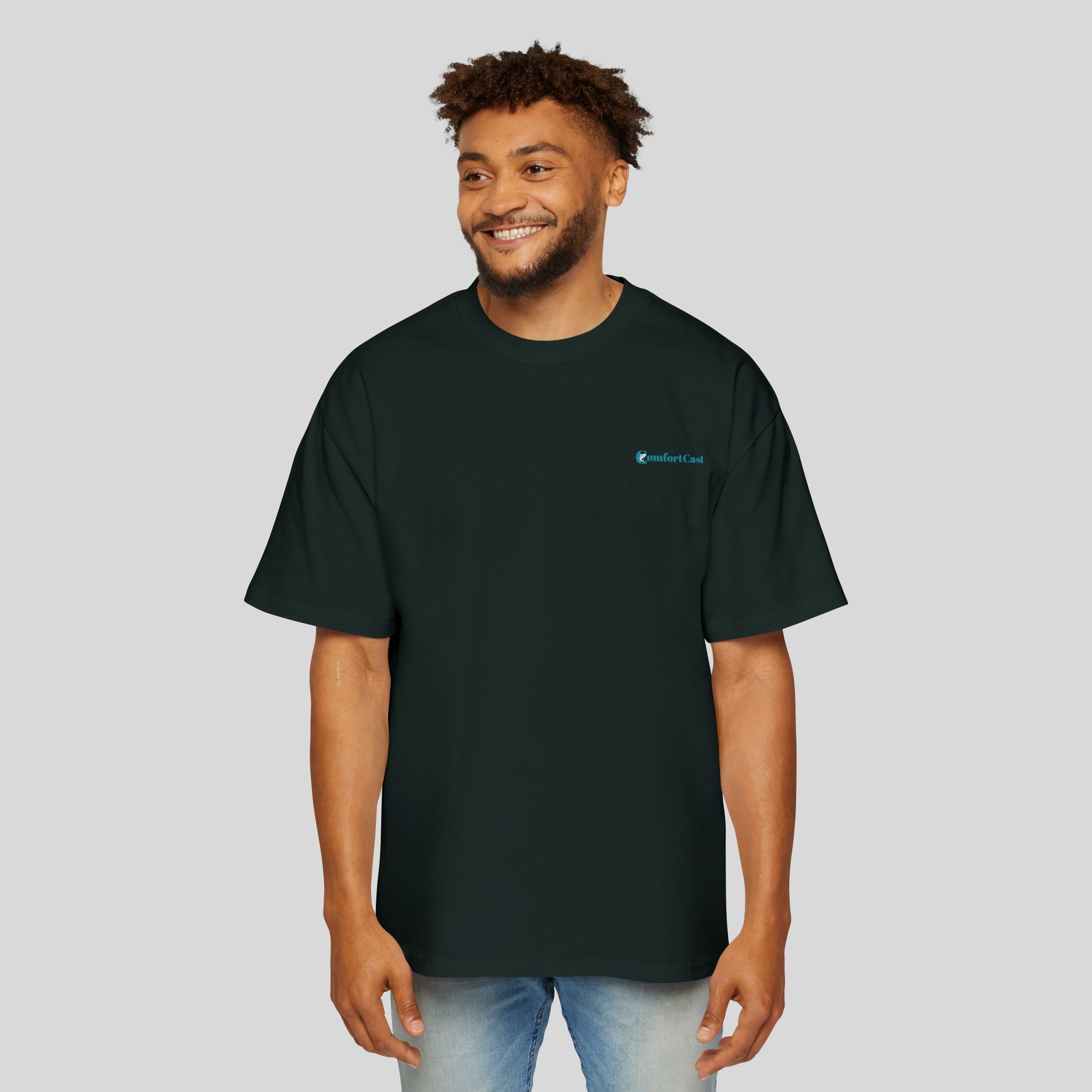 Lone Angler Oversized Men's Graphic T-Shirt