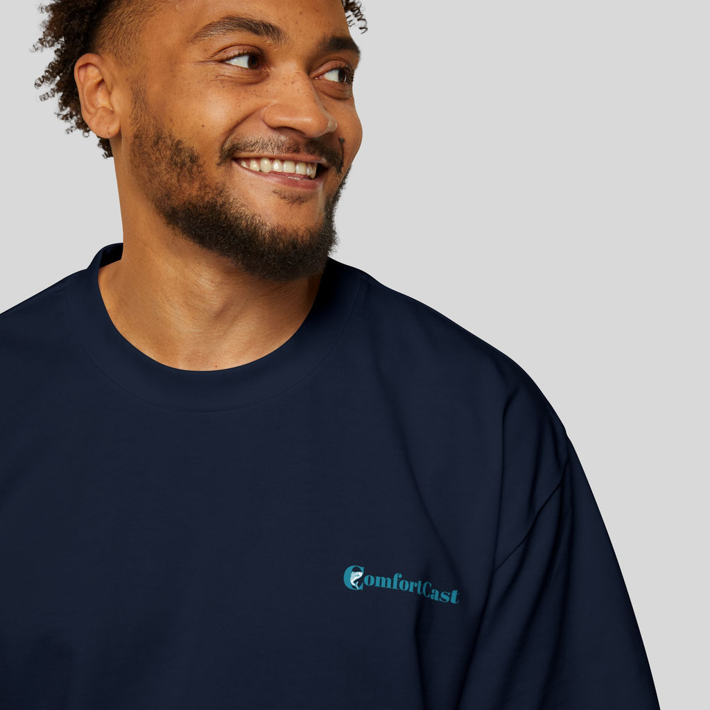 Lone Angler Oversized Men's Graphic T-Shirt