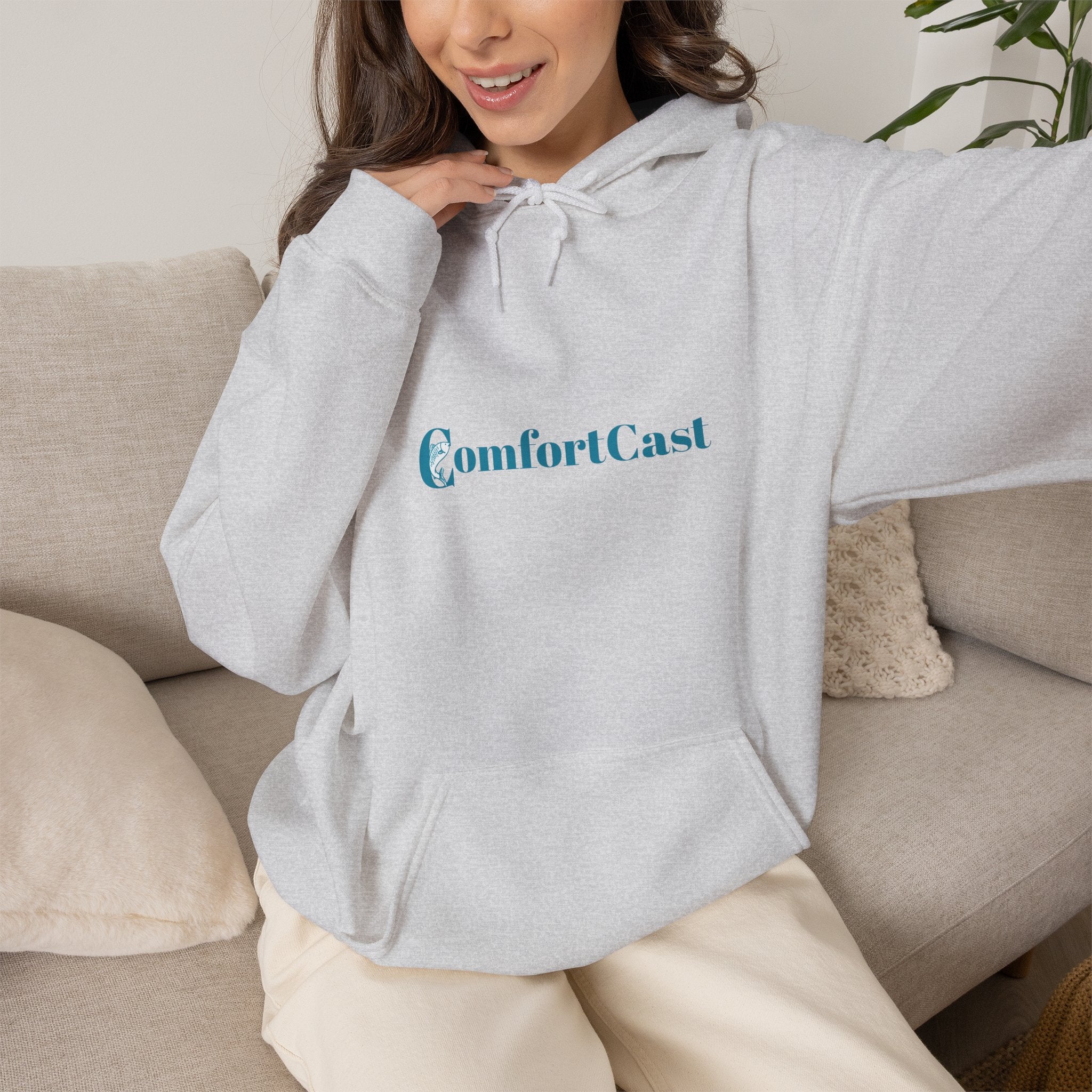 ComfortCast Logo Hoodie — Minimalist Unisex Hooded Sweatshirt