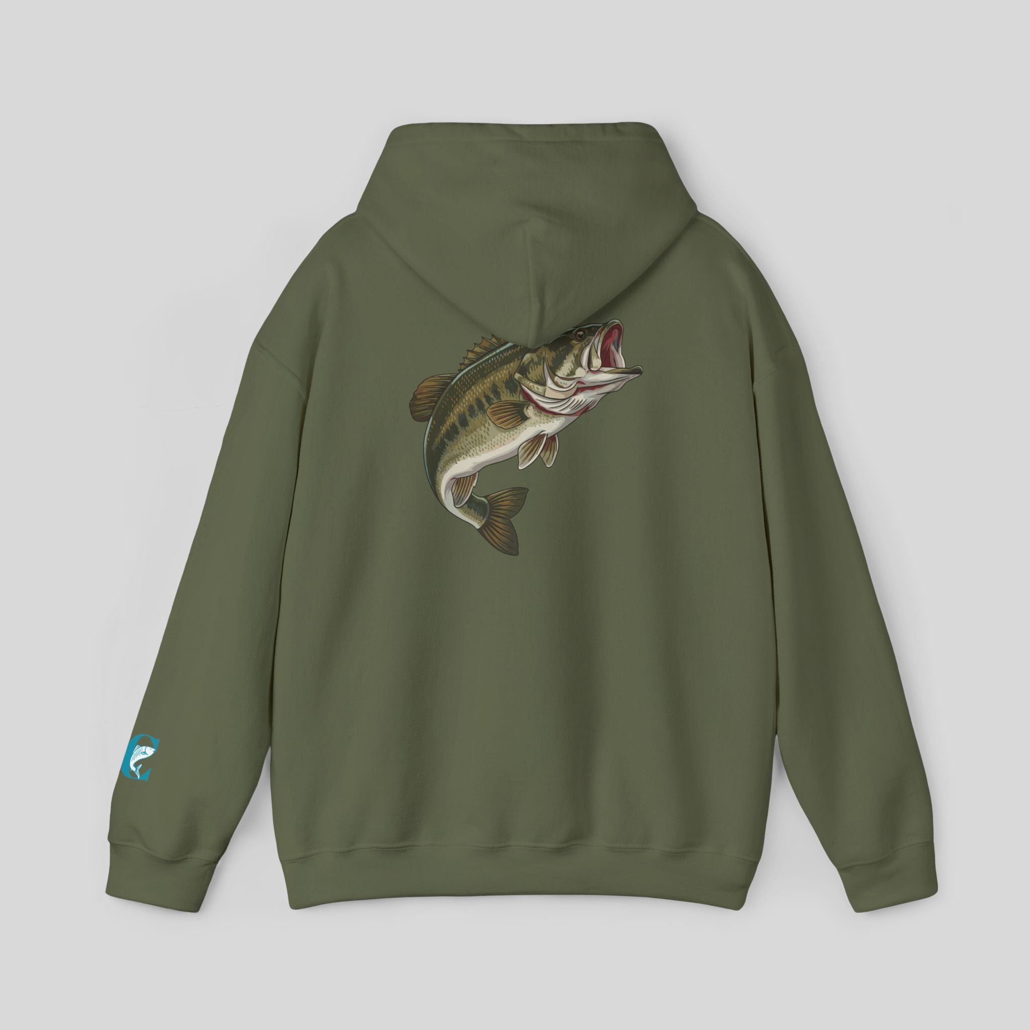 Bass Fishing Hoodie – Largemouth Bass Graphic Hooded Sweatshirt