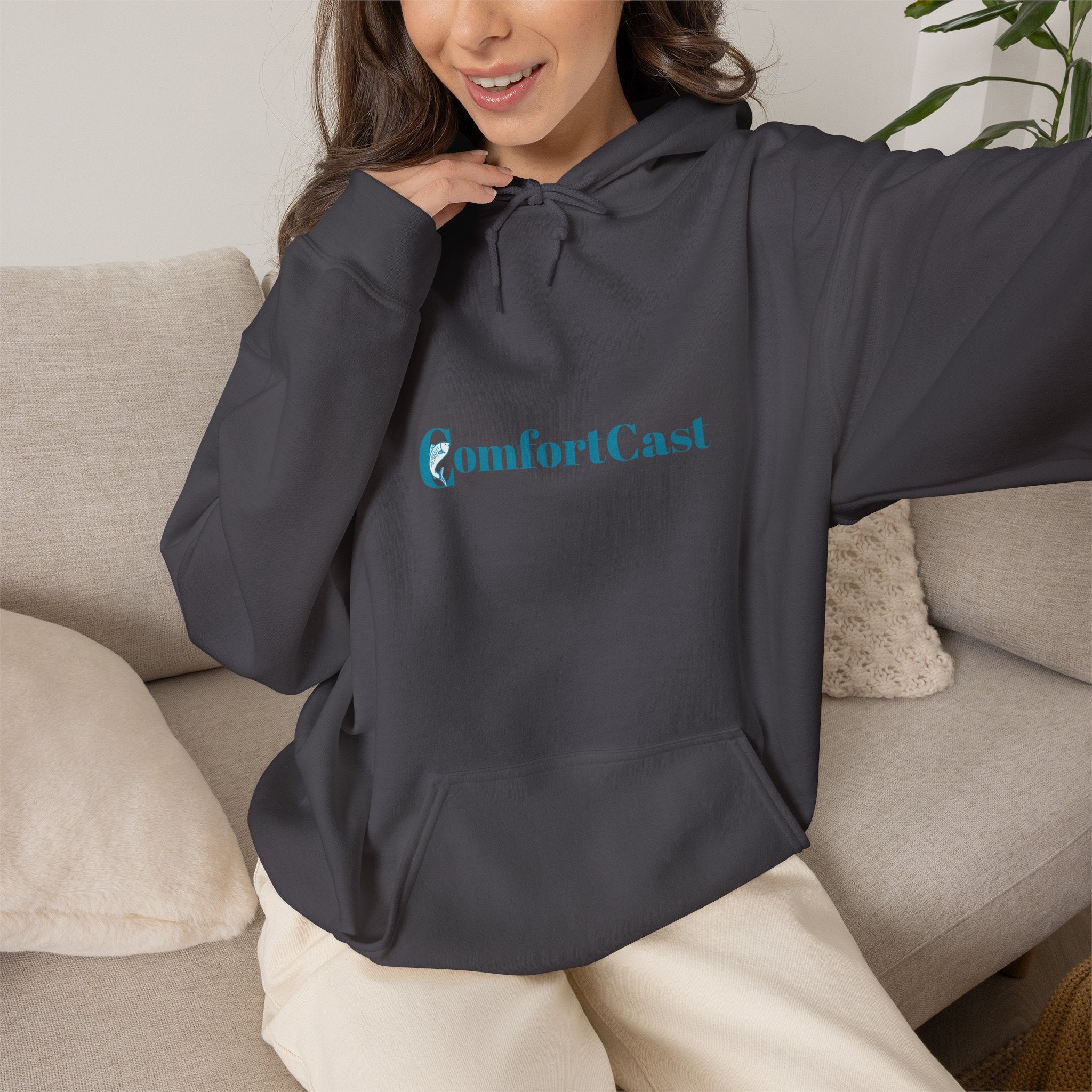 ComfortCast Logo Hoodie — Minimalist Unisex Hooded Sweatshirt