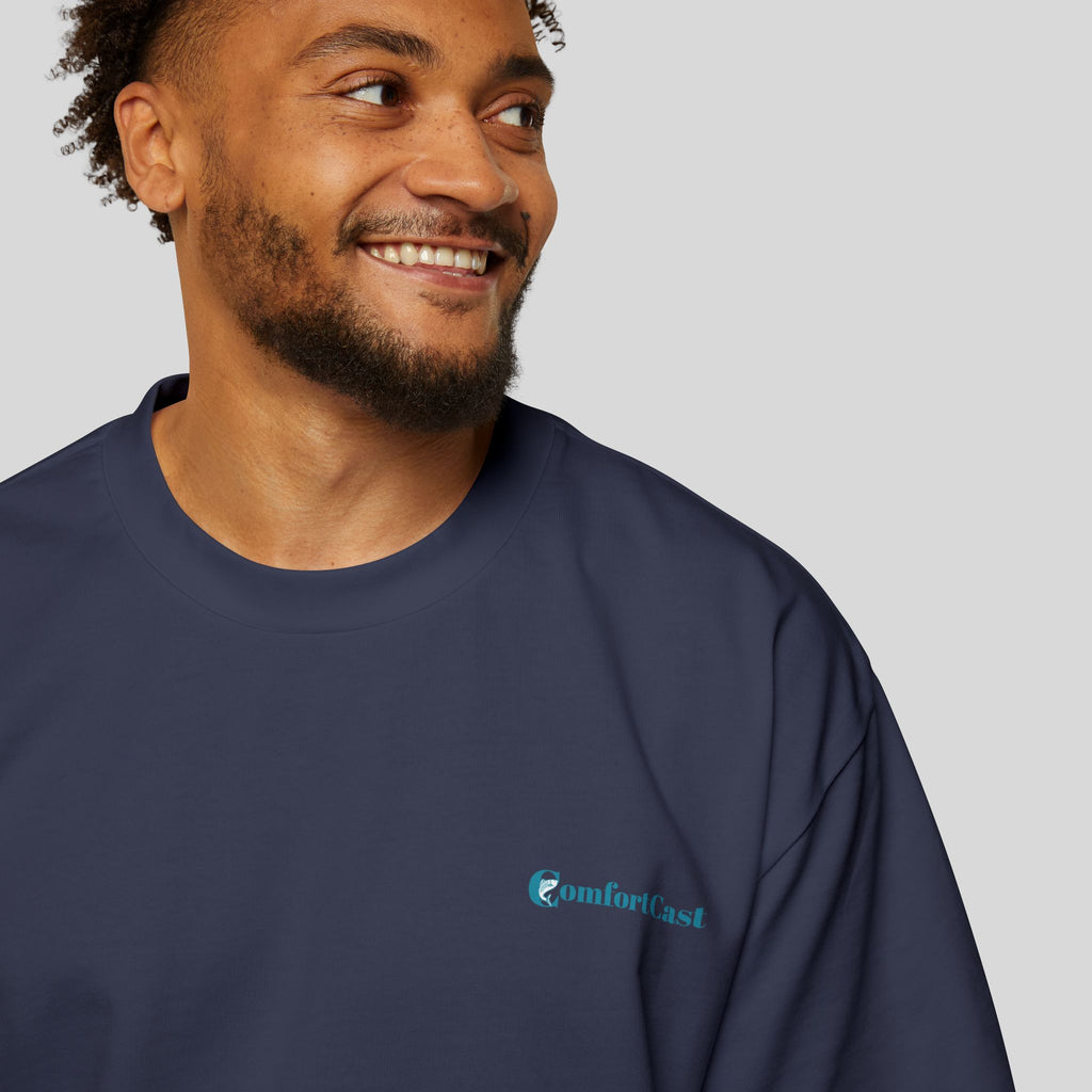 Lone Angler Oversized Men's Graphic T-Shirt