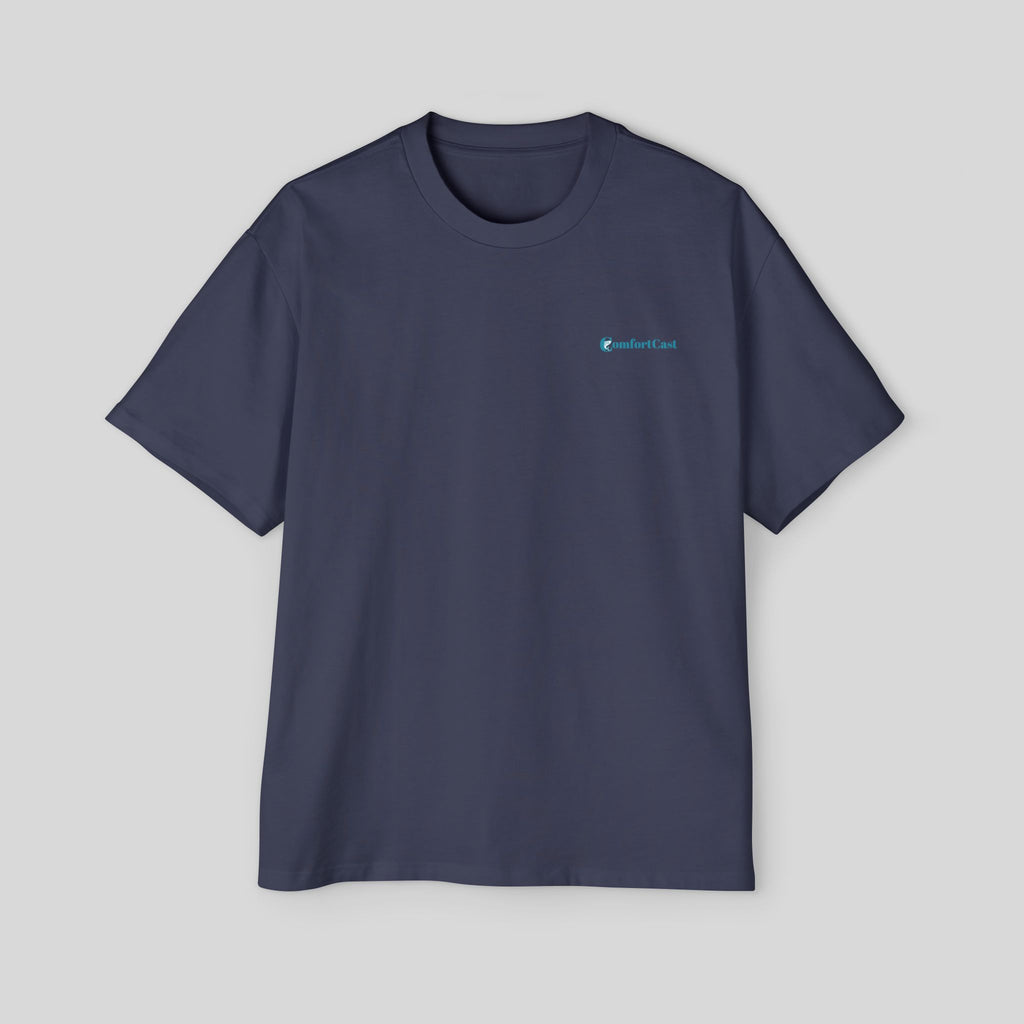 Lone Angler Oversized Men's Graphic T-Shirt