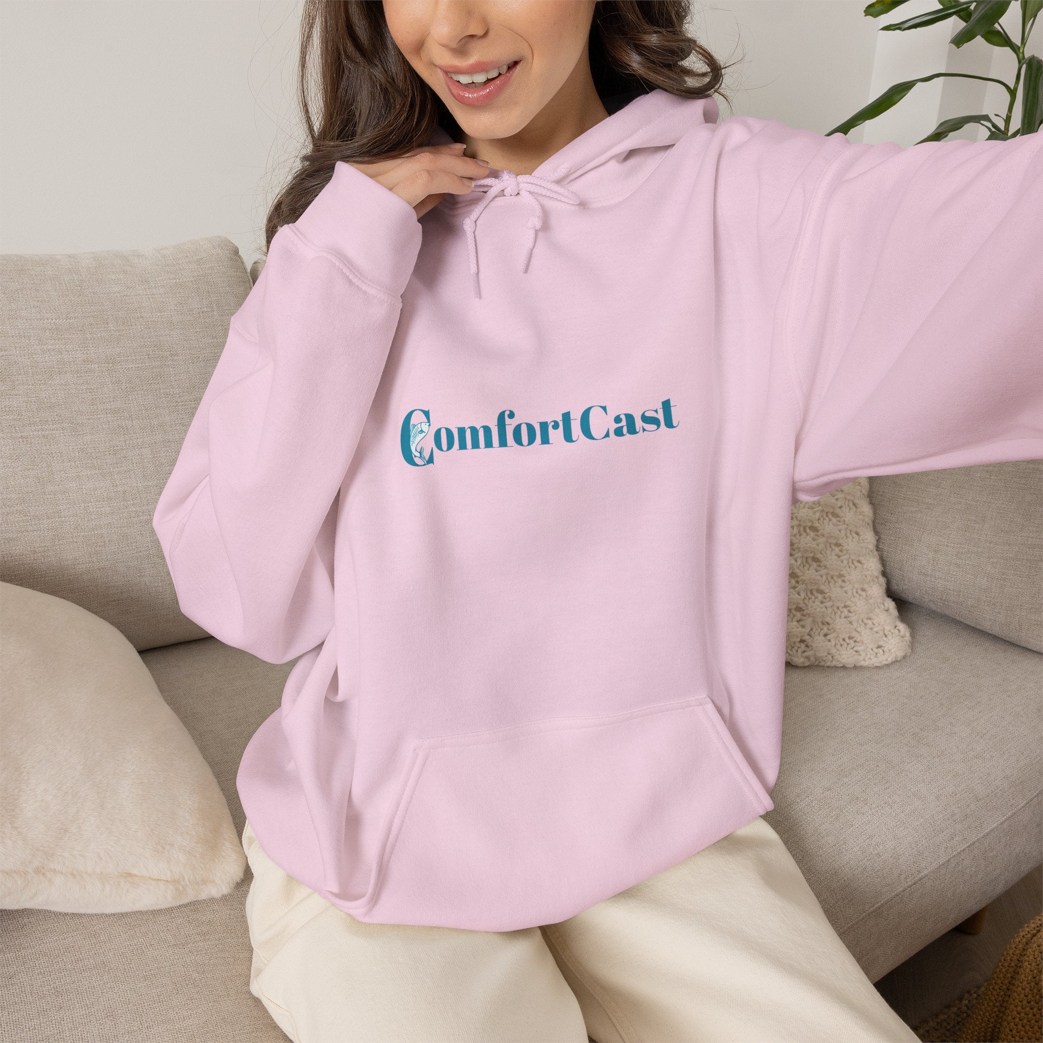 ComfortCast Logo Hoodie — Minimalist Unisex Hooded Sweatshirt